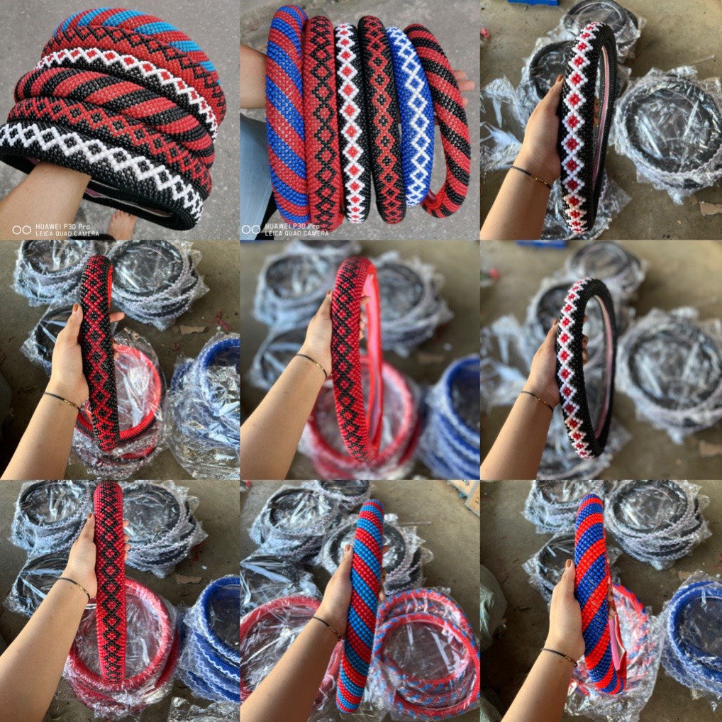 Bọc vô lăng hạt cườm size Chống mồ hôi tay