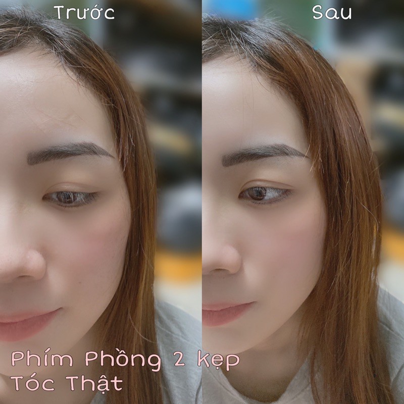 <Hàng Móc> Phím Phồng Tóc Thật loại móc tay cao cấp (1cặp)