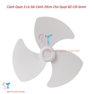 Cánh Quạt 3 Lá Sải Cánh 20cm Cho Quạt B2 Cốt 6mm