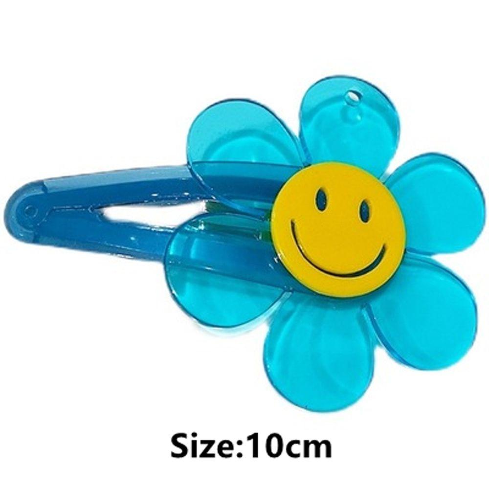 Kẹp Tóc Trong Suốt Hình Hoa Hướng Dương Mặt Cười Màu Kẹo Ngọt Thời Trang