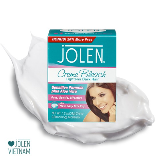 Kem Tẩy Màu Lông Jolen Aloe Vera 42gr - Nhập Mỹ (Kem Làm Nhạt Màu Lông)