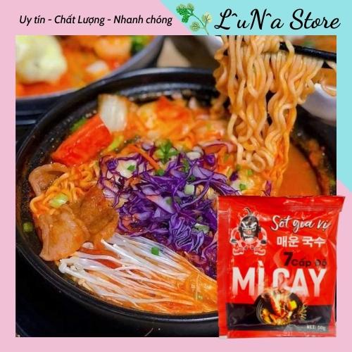 Sốt Gia Vị nấu Mì Cay Hàn Quốc 7 Cấp Độ 50g - LuNa Store