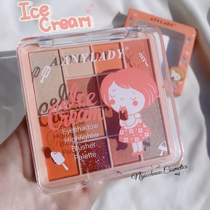 [ANY LADY] BẢNG MẮT + MÁ + BẮT SÁNG ICE CREAM
