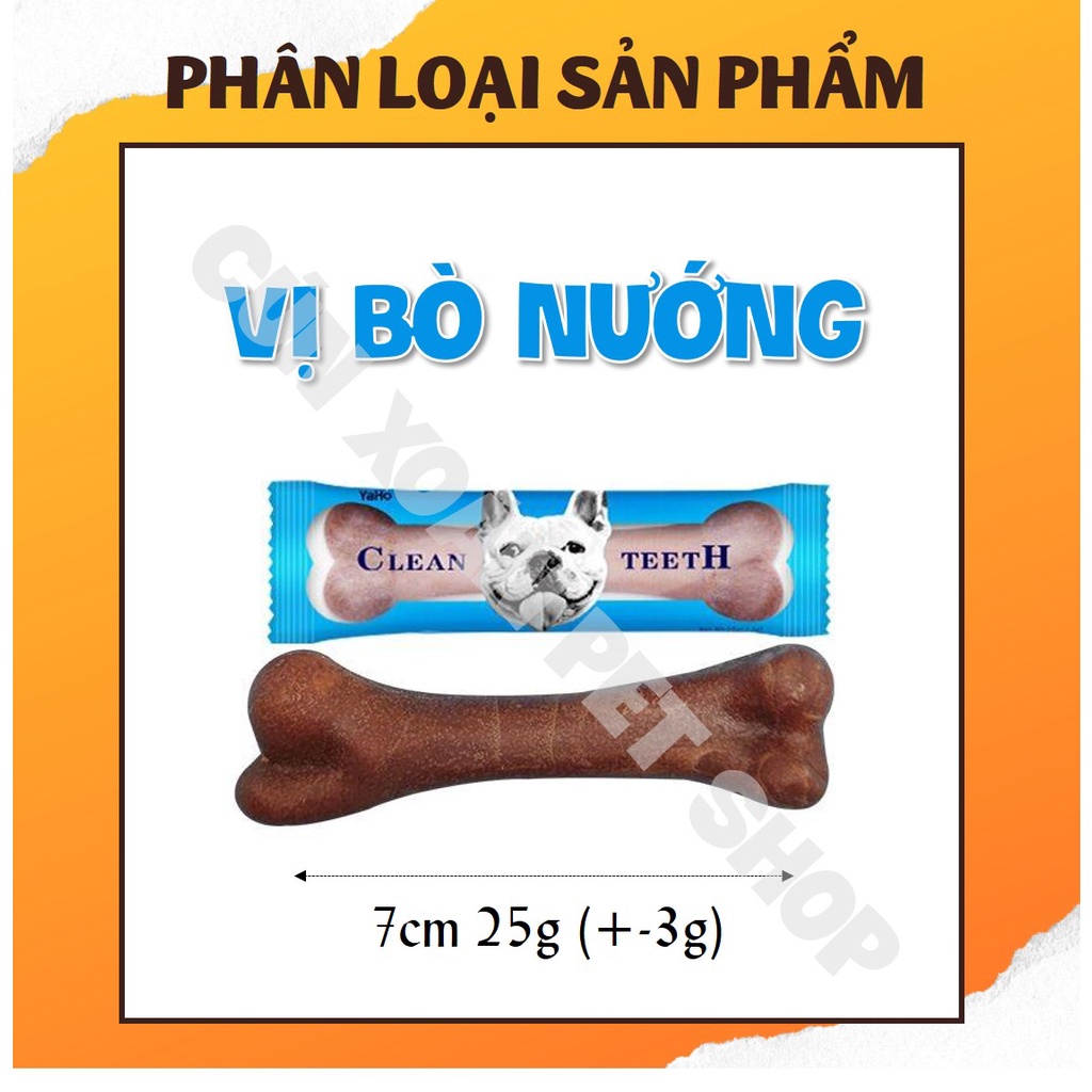 Xương gặm sạch răng cho chó Yaho (cây 25g 7cm) Xương bổ sung canxi cho chó