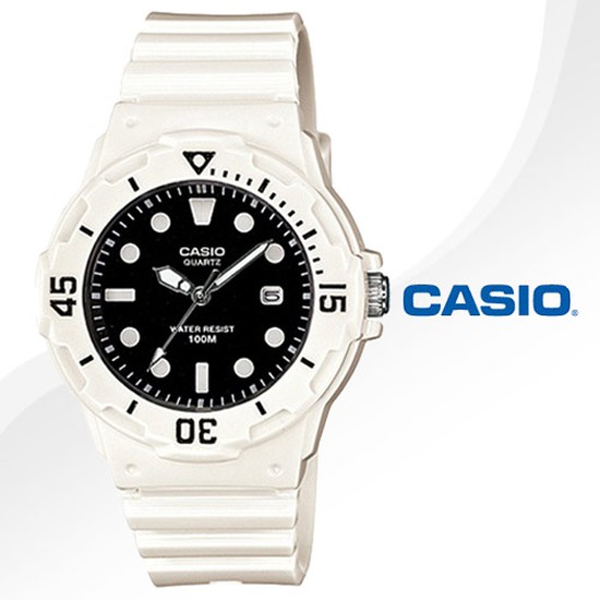 Đồng Hồ Đeo Tay Trẻ Em Casio LRW200H Trắng + Đen, Chống Nước 100m