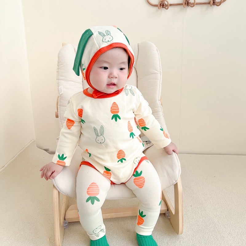 [Carrot] Set bộ body kèm mũ cho bé mã 42054