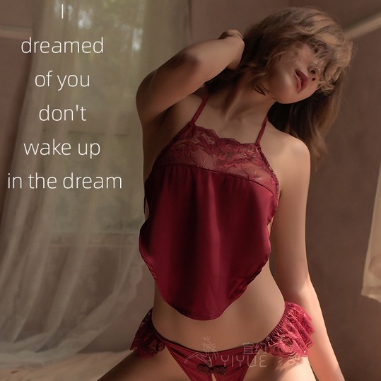 Đồ ngủ sexy - yếm cổ trang ren kèm quẩn lọt khe xuyên thấu đồ ngủ nữ gợi cảm | BigBuy360 - bigbuy360.vn