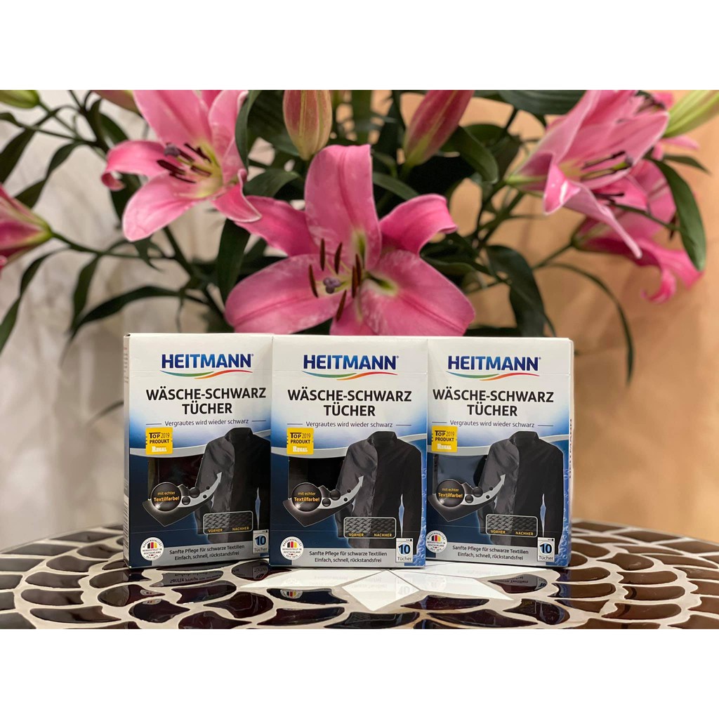 Giấy giặt nhuộm đen quần áo Heitmann, khôi phục màu quần áo