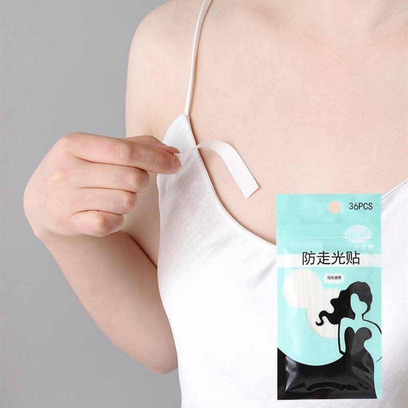 Bộ 36 Miếng Dán Cố Định Áo Ngực Hai Mặt Không Trượt Chống Ánh Sáng Cho Nữ