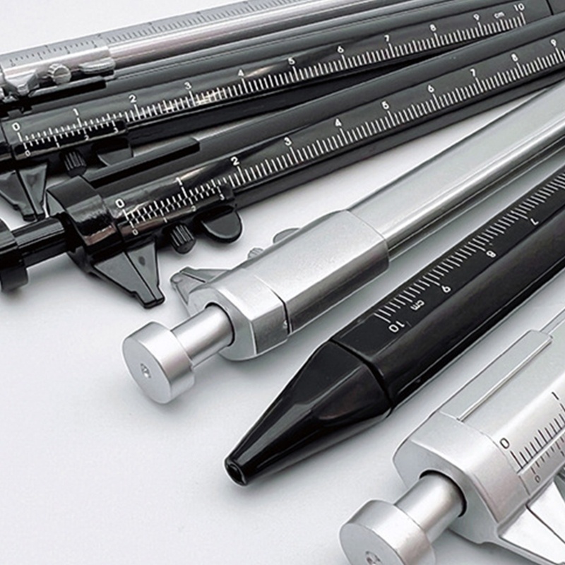 Bút Bi Tích Hợp Thước Đo 0-10cm Có Thể Thu Gọn Tiện Dụng Cho Học Sinh
