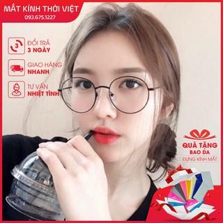 Mắt kính thời trang tròn xoe Nobita thời trang - gọng kính giả cận nữ - Mắt Kính Thời Việt