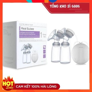 🌸🌸Máy hút sữa điện đôi Real Bubee chính hãng [Có chế độ massa kích sữa, Hút êm ái như em bé bú]