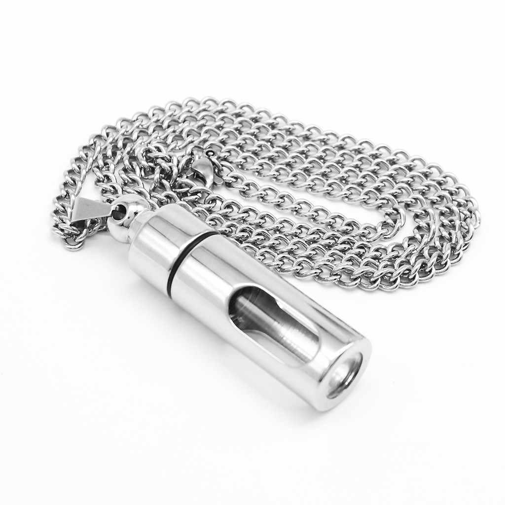 [Predolo2] Mặt Vòng cổ Hình Trụ Làm Từ Thép Không Gỉ