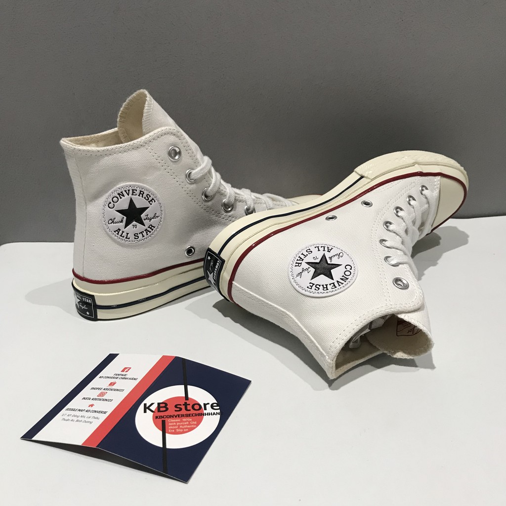 giày converse 70s trắng cổ cao chính hãng