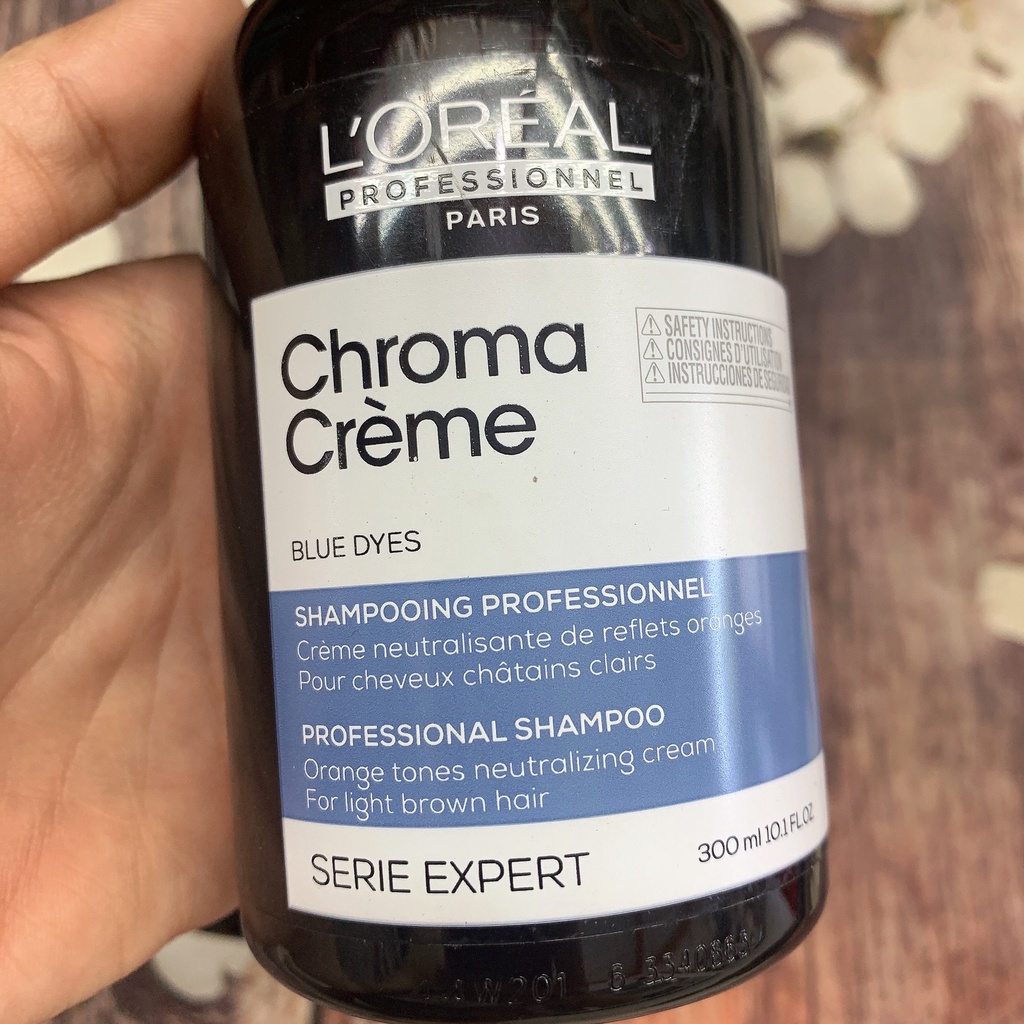 Dầu gội xanh dương khử Cam Mạnh Giúp Màu Luôn Tươi Sáng Loreal Professionnel Chroma Crème Blue Dyes Shampoo 300ml/500ml
