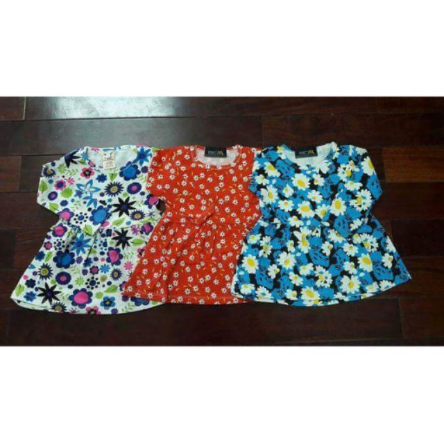 Set 3 váy cotton dài tay bg
