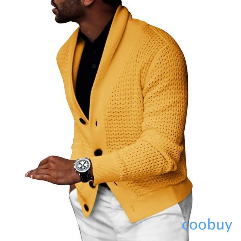 Áo Khoác Cardigan Dệt Kim Màu Trơn Cho Nam | BigBuy360 - bigbuy360.vn