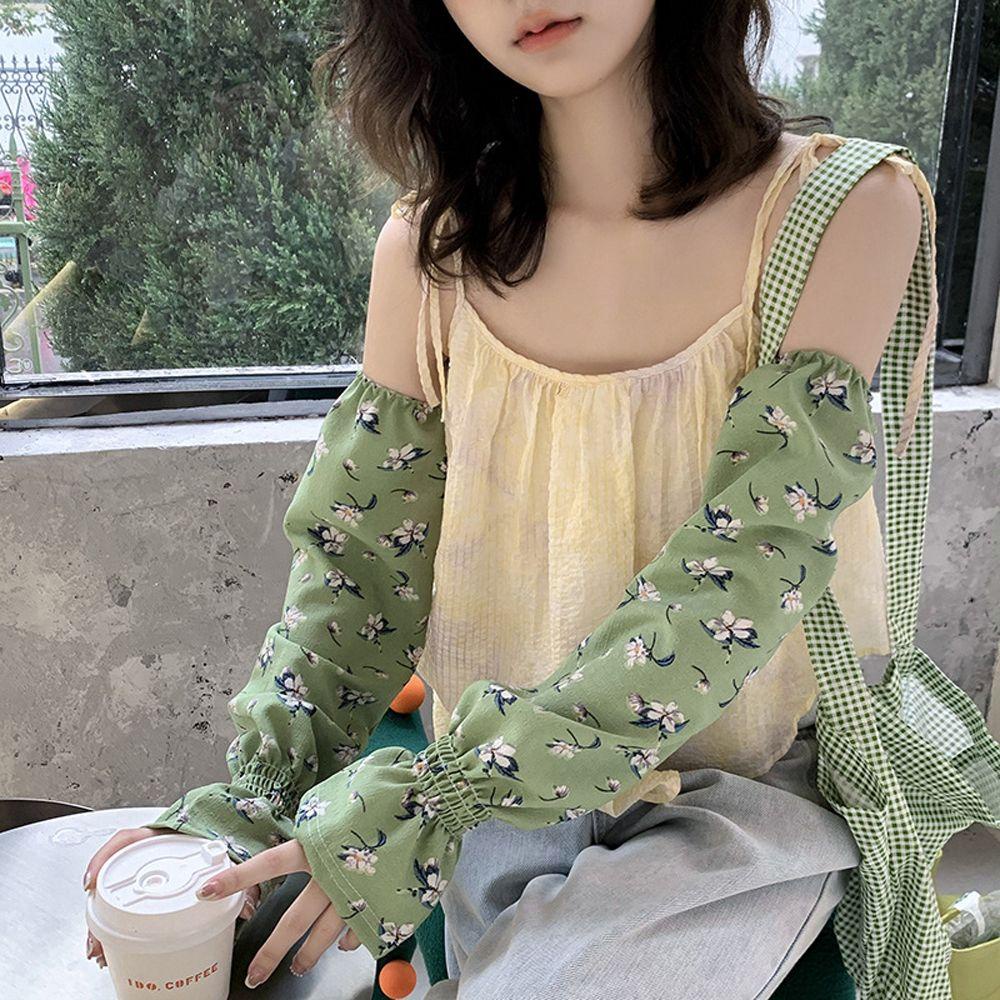 IVORY Găng Tay Dài Giữ Ấm Cánh Tay Khi Lái Xe Ngoài Trời