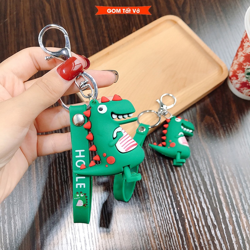 Móc khóa Khủng Long Hàn Quốc, móc treo chìa khoá xe máy, móc treo trên balo, móc khoá dễ thương- KEY-CHAIN-004