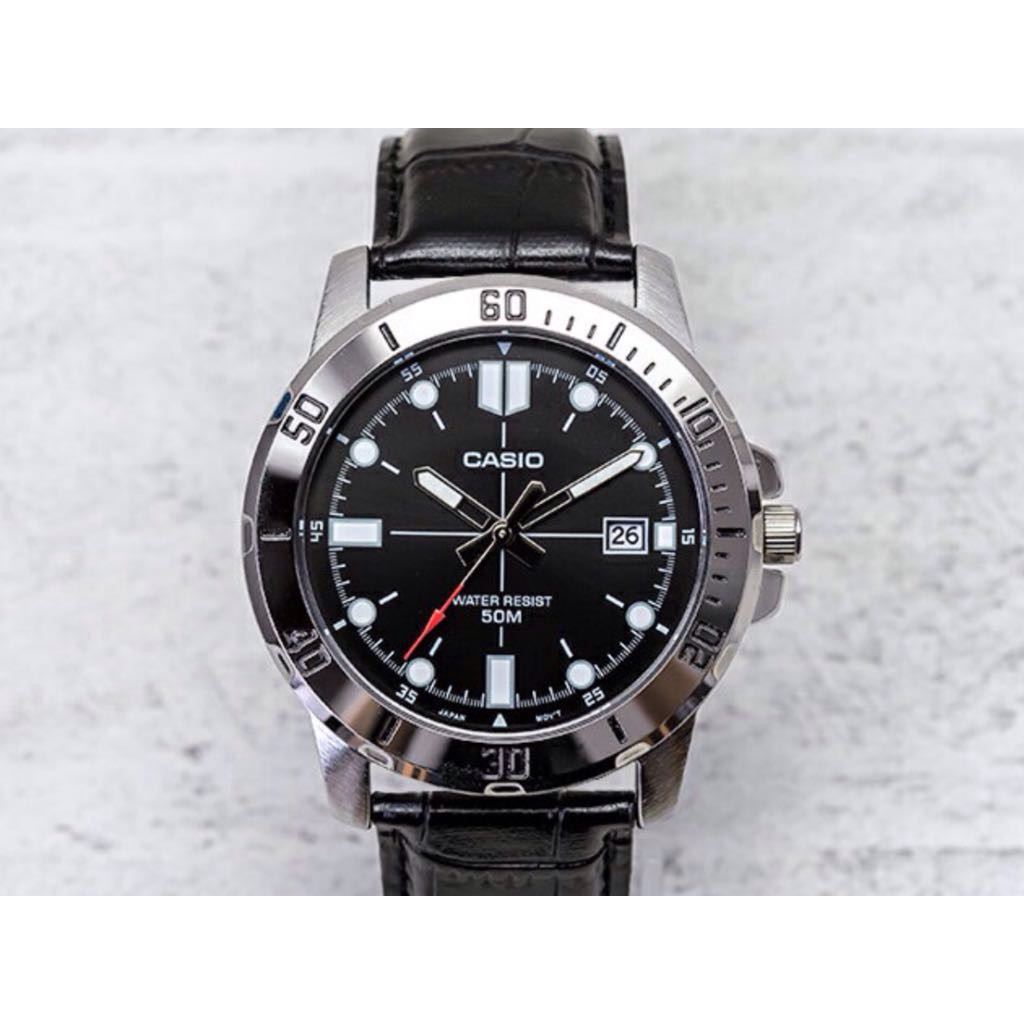 Đồng Hồ Nam Casio Standard MTP-VD01L-1EVUDF Chính Hãng Dây Da | Casio Standard MTP-VD01L-1E