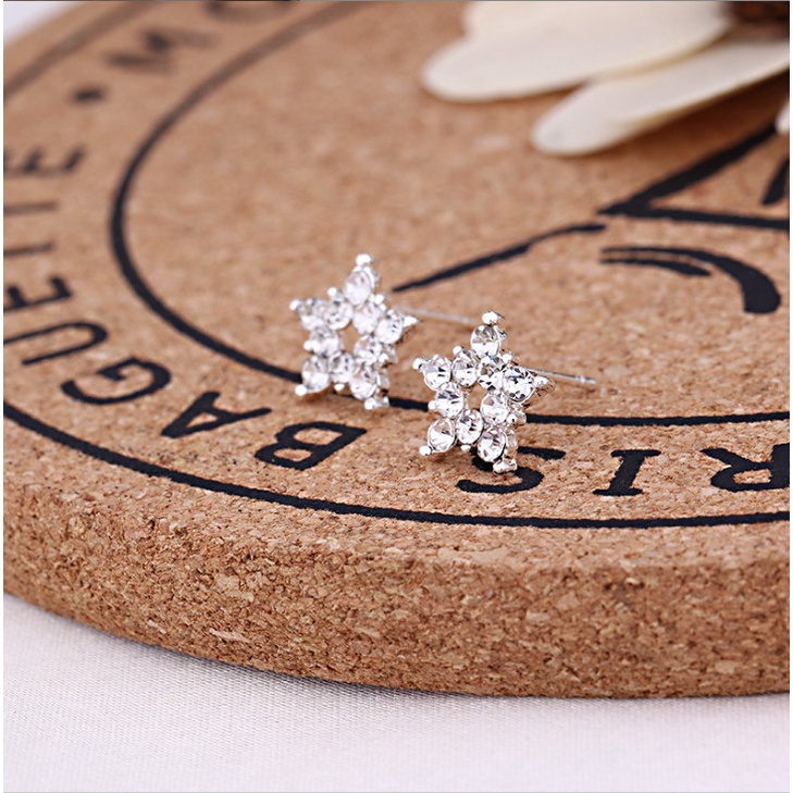 Bông tai nữ đính đá pha lê nhiều hình siêu xinh BAG U BT038a