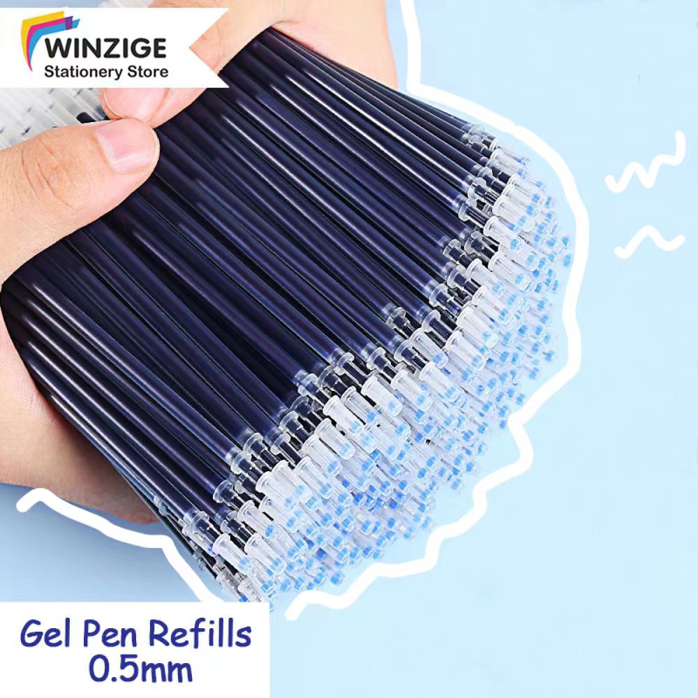 Winzige Bộ 3/10/30 ruột bút bi nước đen ruột bút gel 0.5mm ngòi bút chì kim