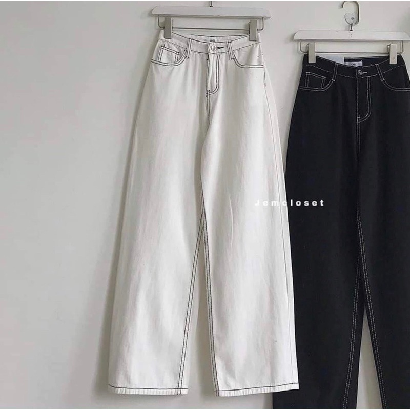 quần ống rộng viền chỉ 1356( ảnh thật lant.clothing)
