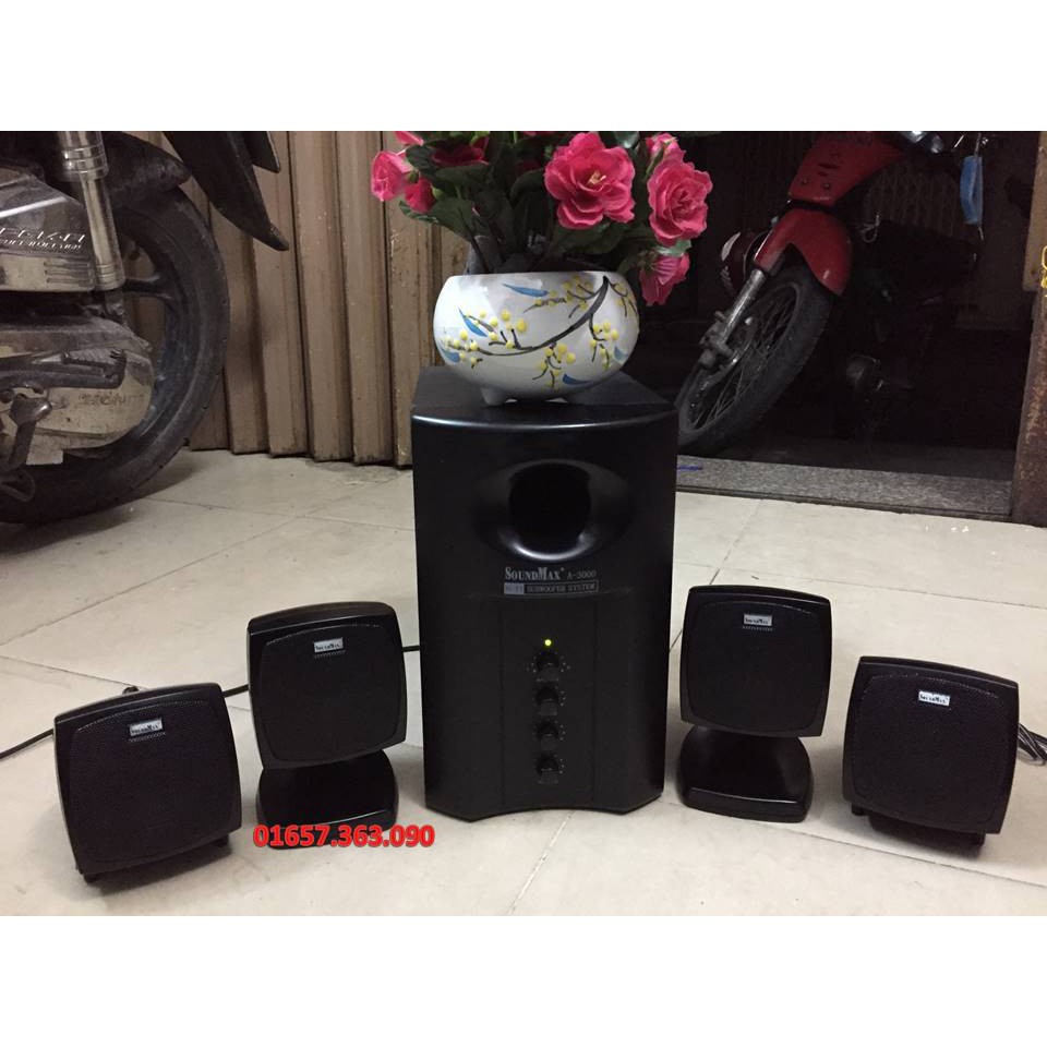 Loa vi tính Soundmax 4.1 màu đen ( Kèm dây 3.5 )