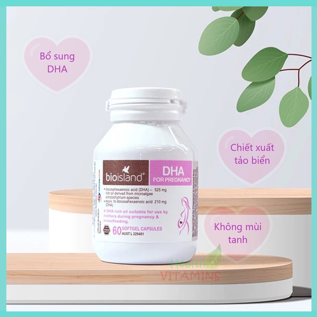 Viên uống Dha bầu Bioisland Úc, 60 viên