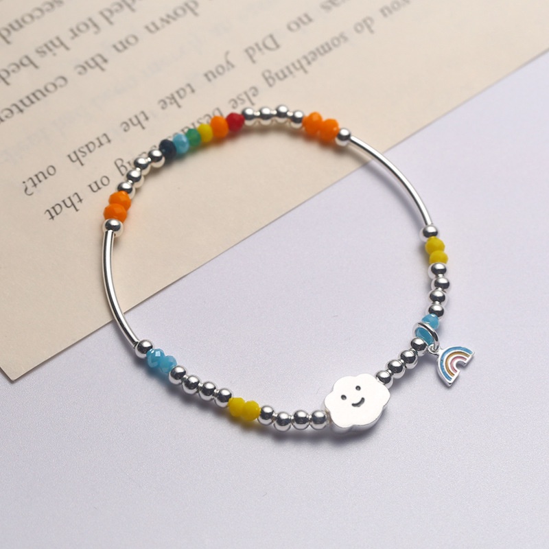 [Hàng Mới Về] Vòng Đeo Tay Co Dãn Màu Cầu Vồng Thời Trang