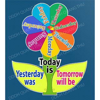 [Đồ dùng dạy học] DAYS OF THE WEEK FLOWER