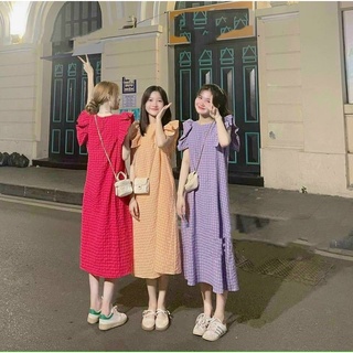 Váy kẻ tay bèo Ms 259