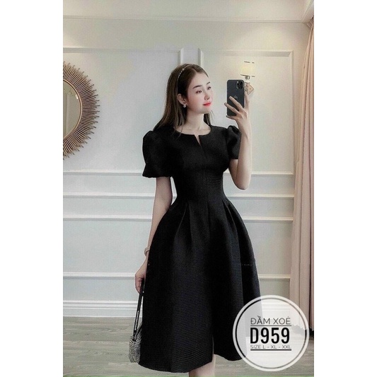 [ CHUBBY BIGSIZE ] ĐẦM XOÈ TAY PHỒNG VẢI POLY TỔ ONG TỪ 55-90Kg