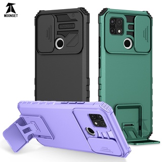 Dành Cho OPPO A15 A15s A92 A72 A52 A53 2020 A32 A3s A5s A12e A12s F9 Ốp Lưng Có Trượt Camera Chân Đế Chống Sốc Bảo Vệ Siêu Mỏng