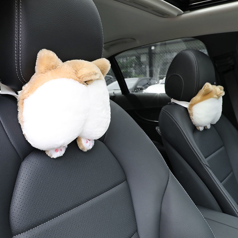 Gối Tựa Đầu Hình Chú Chó Corgi Hoạt Hình Đáng Yêu Tiện Lợi Dễ Sử Dụng Cho Ô Tô
