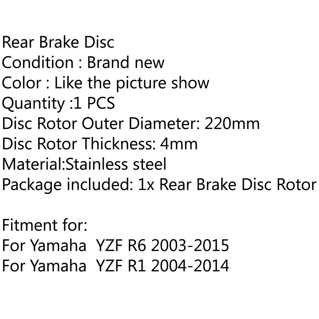 Phanh đĩa rotor cho bánh trước xe moto for yamaha YZF R1 2004-2014 YZF R6 2003-2015 220mm 8.7"