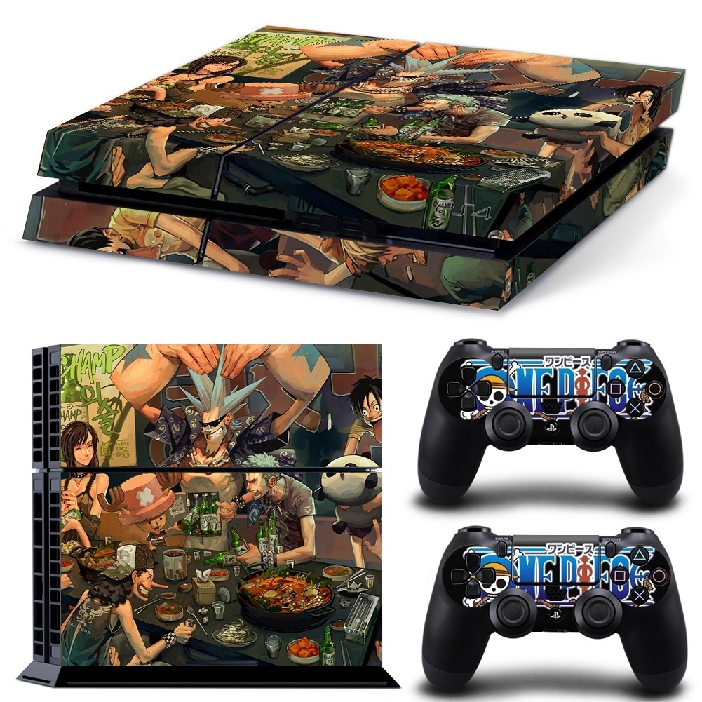 Decal dán trang trí bảo vệ máy chơi game PS4 hình anime One Piece độc đáo