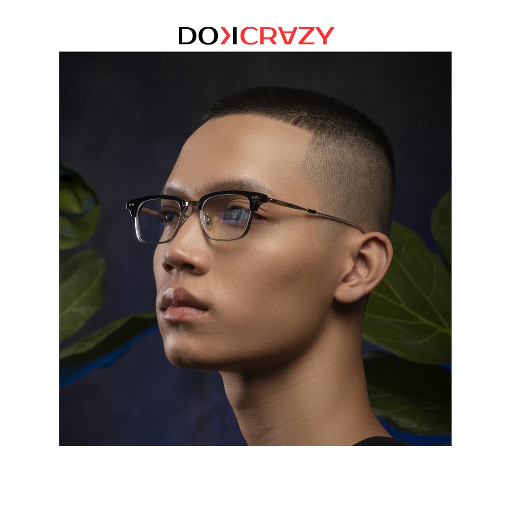 Gọng kính cận nam nữ tròng không độ chống ánh sáng xanh BAKAN DOKCRAZY mắt kiếng thời trang dáng vuông có thể cắt cận | BigBuy360 - bigbuy360.vn