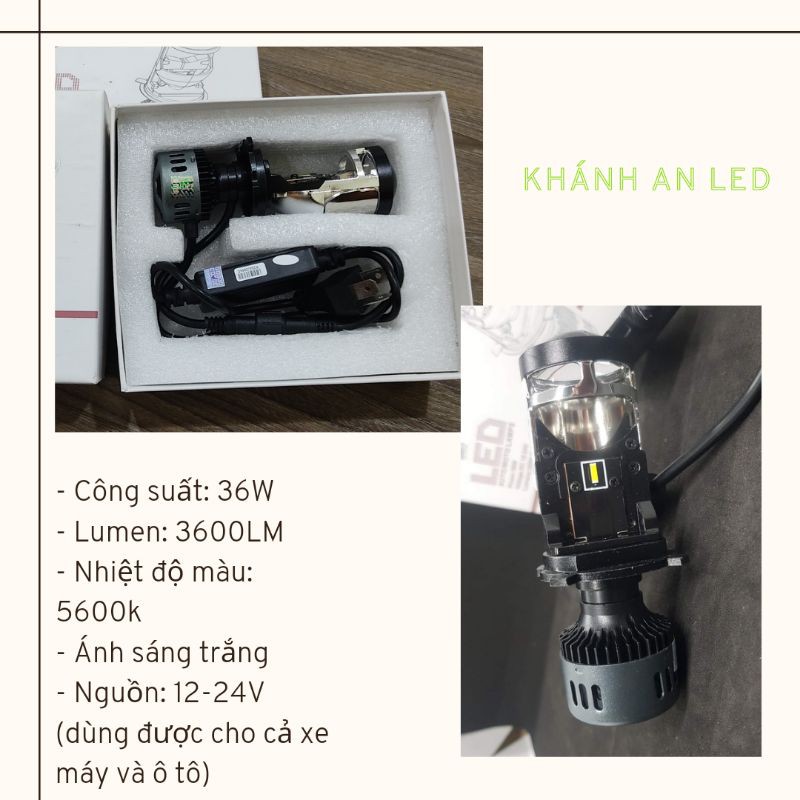 [BH 12 tháng] ĐÈN PHA LED BI CẦU MINI H4 - RTD M01B / 36W