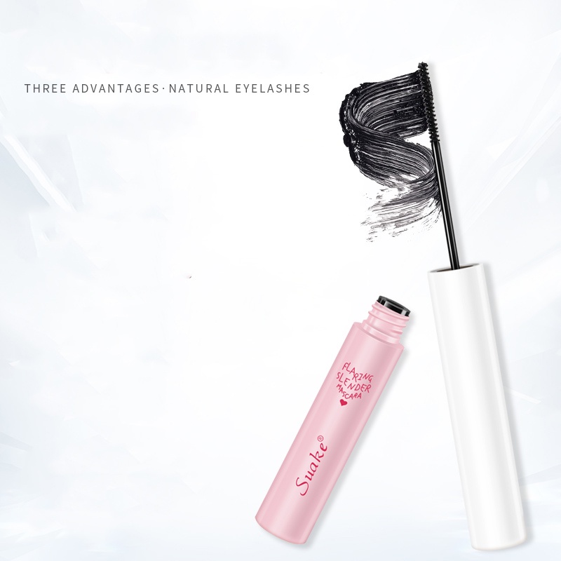 Mascara Đầu Cọ Siêu Mịn Kháng Nước Chống Mồ Hôi Không Nhòe Lâu Trôi Chuốt Cong Mi Hiệu Quả