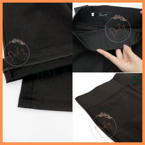 Quần Legging Nữ Ống Loe Tôn Mông Hack Dáng Lưng Cao 7cm Chất Cotton Lạnh Daily
