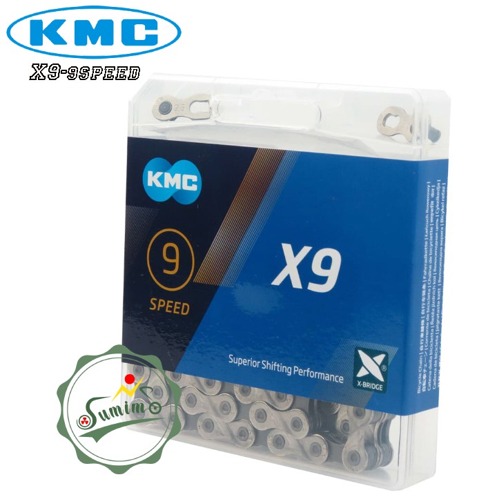 Sên xe đạp - Xích xe đạp KMC X9-116L 9 Speed - Full box chính hãng