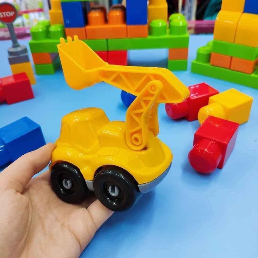 Đồ chơi xếp hình công trình bằng nhựa Nguyên Sinh cao cấp an toàn cho bé