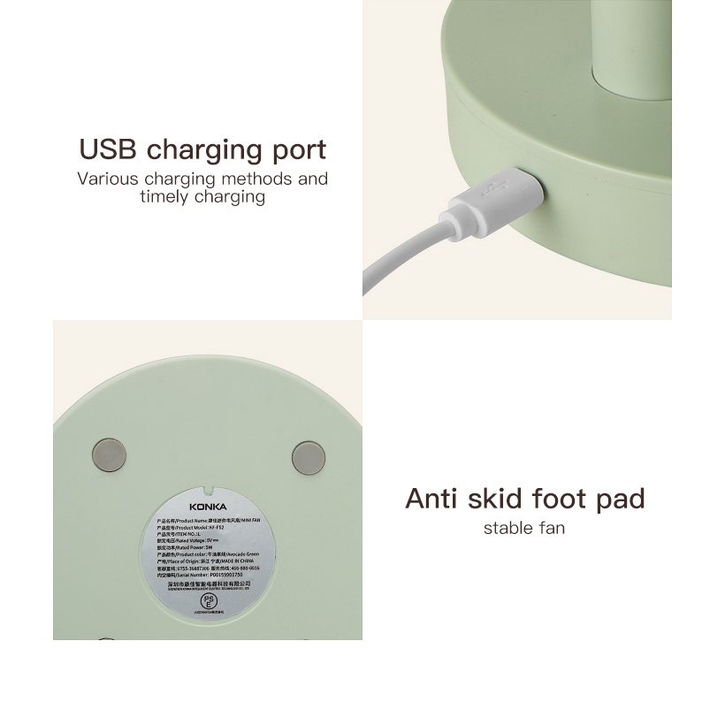 Quạt Để Bàn KONKA 4 Tốc Độ Có Cổng Sạc Usb | BigBuy360 - bigbuy360.vn
