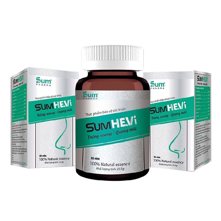 SUMHEVI Thông Xoang Quang Mũi - Giảm các triệu chứng do viêm xoang (Hộp 30 viên)