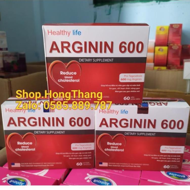 Viên uống bổ gan, mat gan Arginin 600 Tăng cường chức năng gan hiệu quả, mát gan lợi mật hộp 100 viên