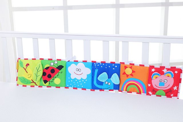 Quây Nôi Cho Bé Sách Vải Treo Cũi Kích Thích Thị Giác Đồ Chơi Cho Bé Sơ Sinh Minakids SV26