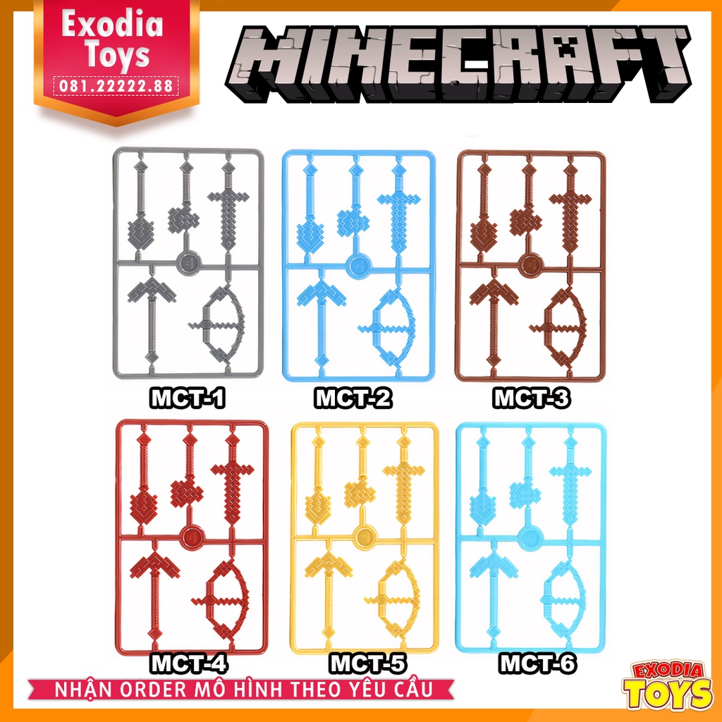 Xếp hình phụ kiện MOC vỉ vũ cho nhân vật trò chơi Minecraft - Đồ Chơi Lắp Ghép Sáng Tạo - CANTENG 60185