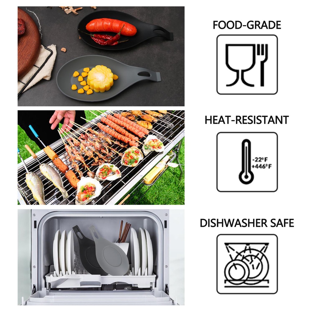 Miếng Silicone Dùng Để Đỡ Muỗng Nấu Ăn Tiện Dụng
