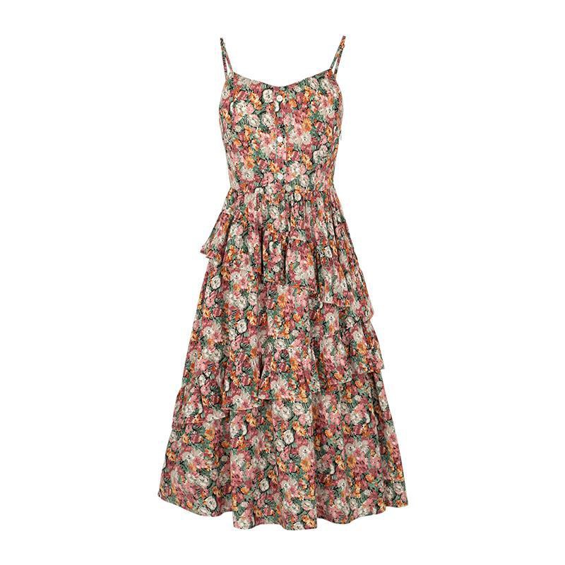Đầm Dây Vải Hoa Xinh Xắn Cho Nữ | BigBuy360 - bigbuy360.vn
